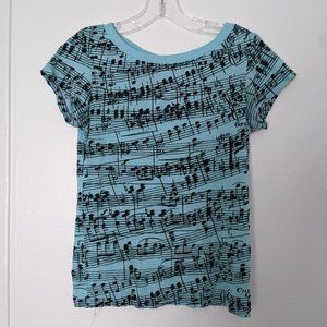 Blue Music Notes T-Shirt